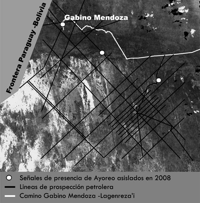 Picadas abiertas para la prospección en la zona de Gabino Mendoza